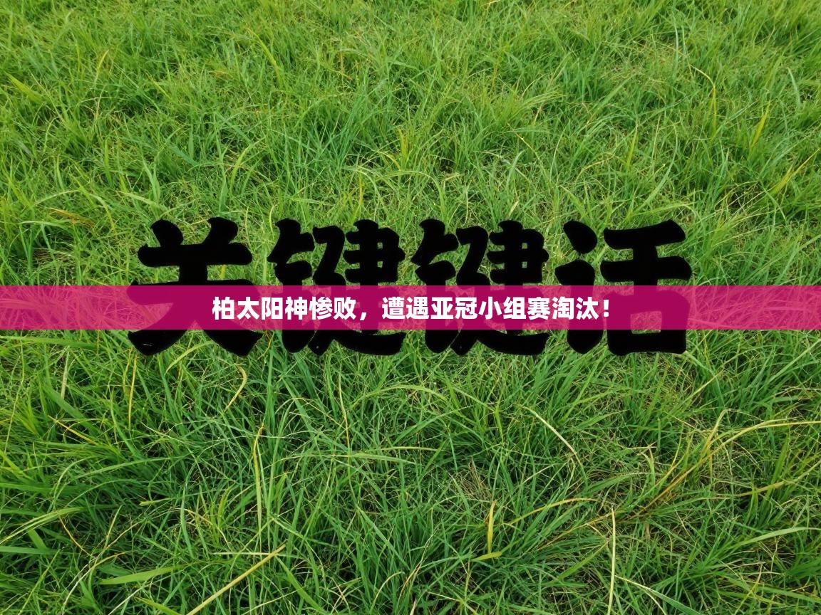 柏太阳神惨败,遭遇亚冠小组赛淘汰! 第1张